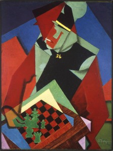 Jean Metzinger, ca. 1915-16, Soldat jouant aux échecs (Soldier at a Game of Chess, Le Soldat à la partie d'échecs), oil on canvas, 81.3 x 61 cm, Smart Museum of Art, University of Chicago