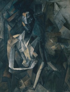 Pablo Picasso, 1909-10, Figure dans un Fauteuil (Seated Nude, Femme nue assise), oil on canvas, 92.1 x 73 cm, Tate Modern, London